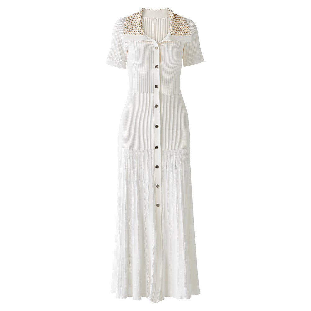 Summer New Short-Sleeve Knit Long Dress