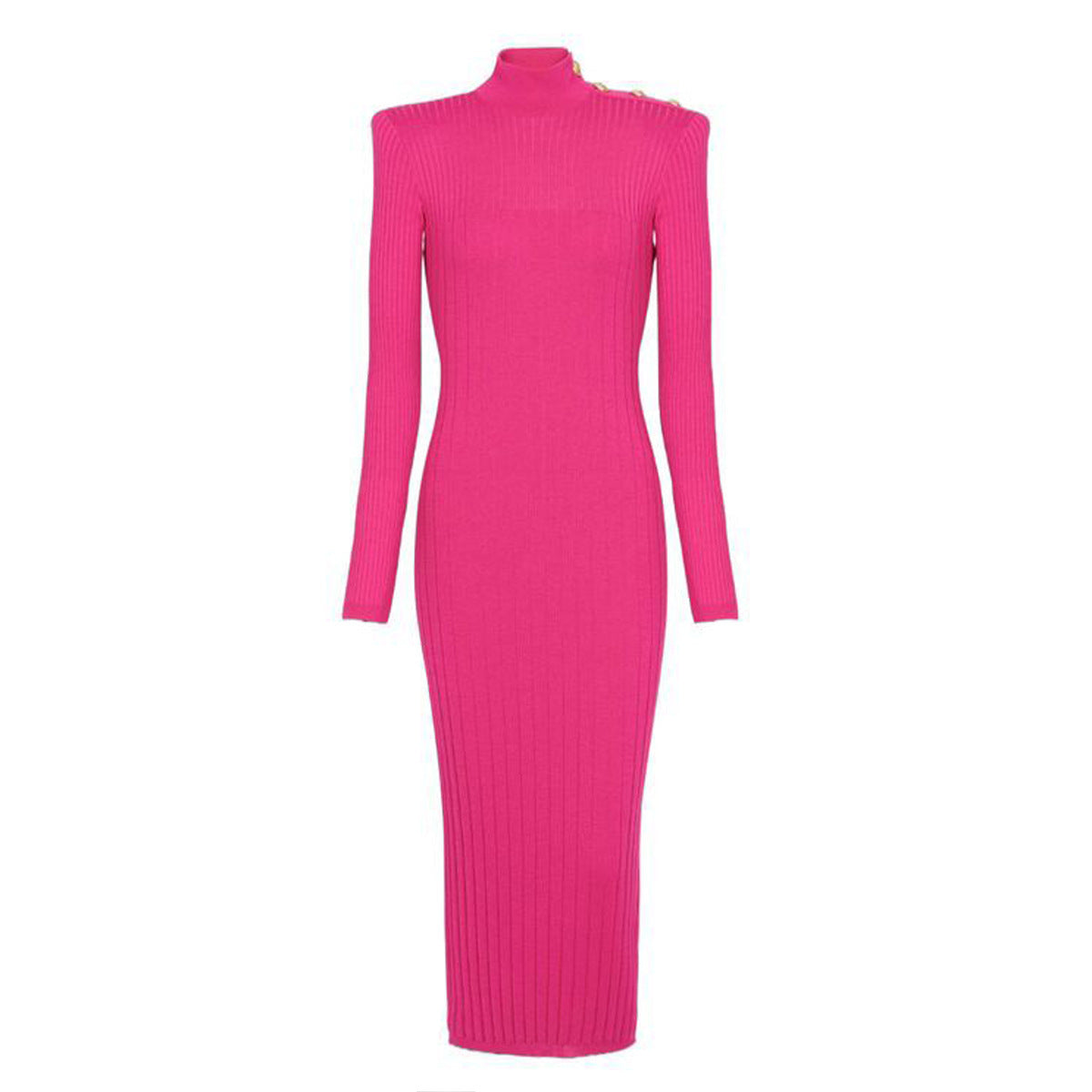 Buckle  Slim Long Knit dress