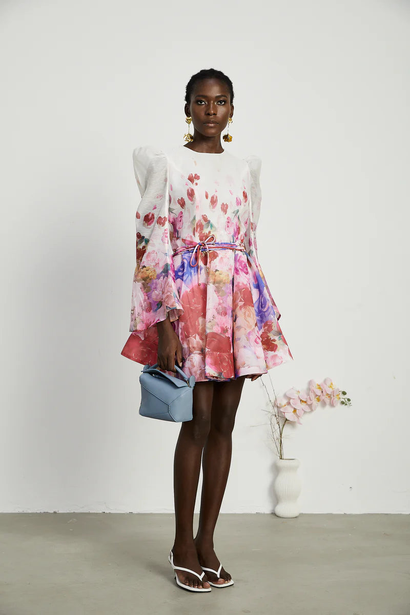 Marjolaine à imprimé floral mini robe