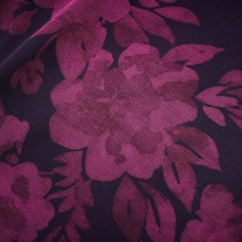 Róisín purple floral-print midi dress