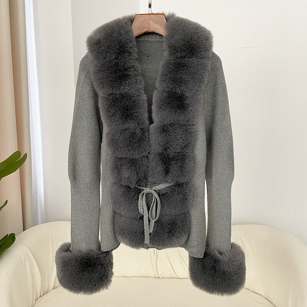 fox fur sweater women's knitwear