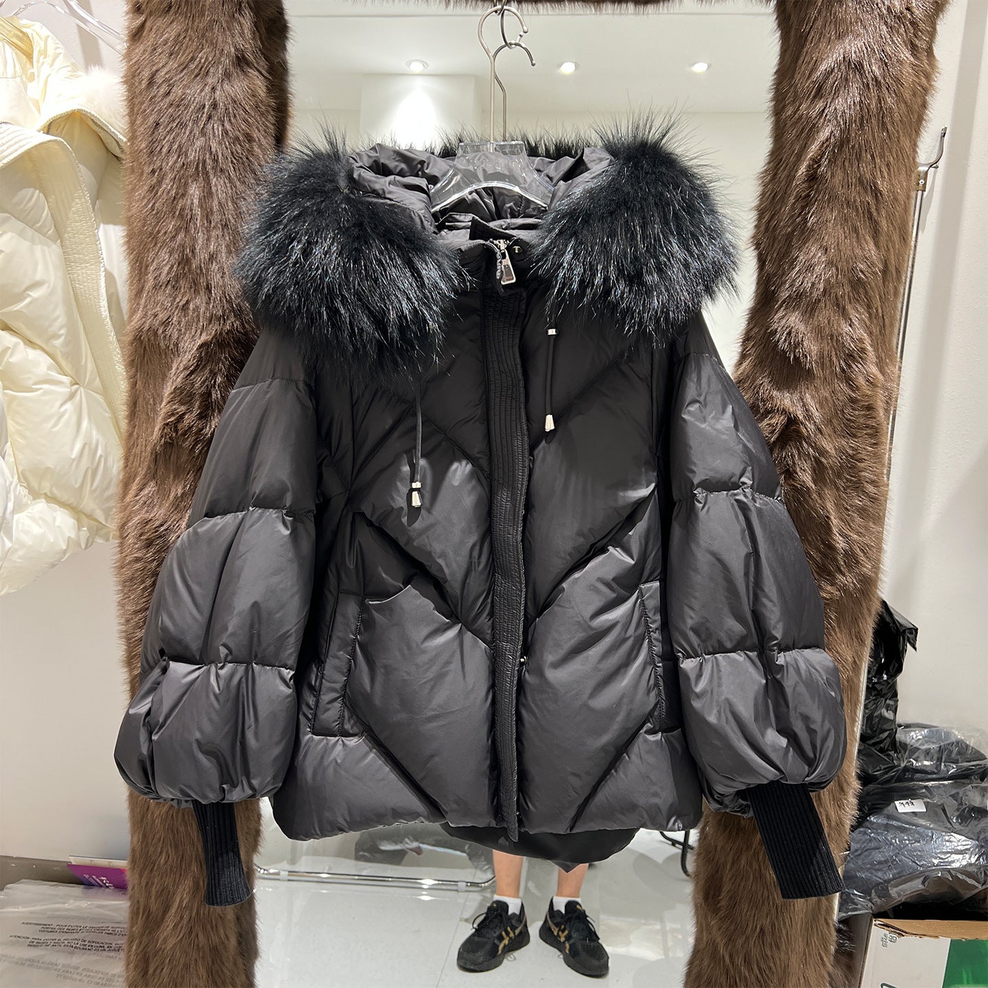 Loose thickened fashion duck down jacket