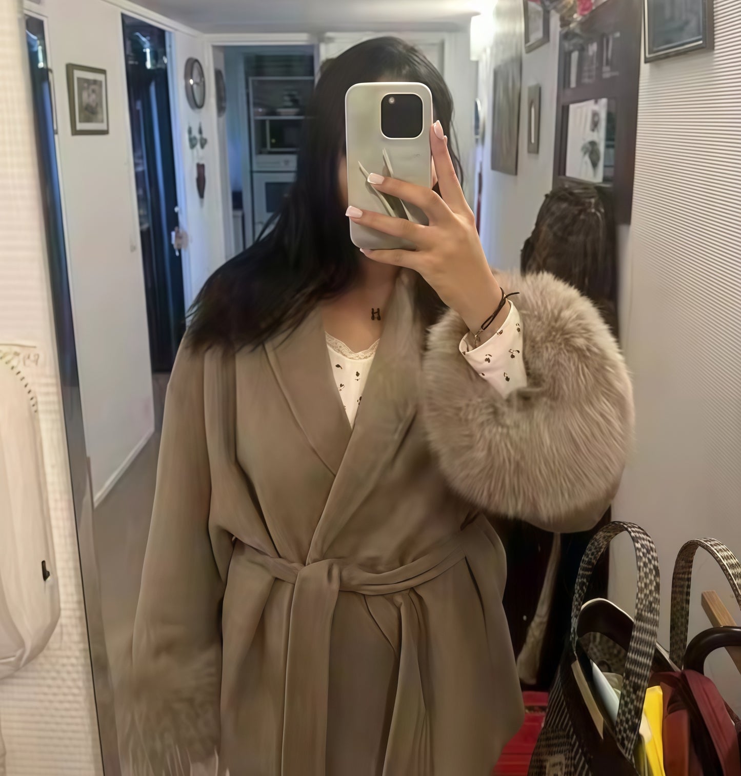 Soft Loose Lapel Solid Color Woolen Coat