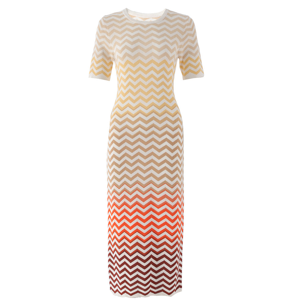 Gradient Knitted Slim Fit dress