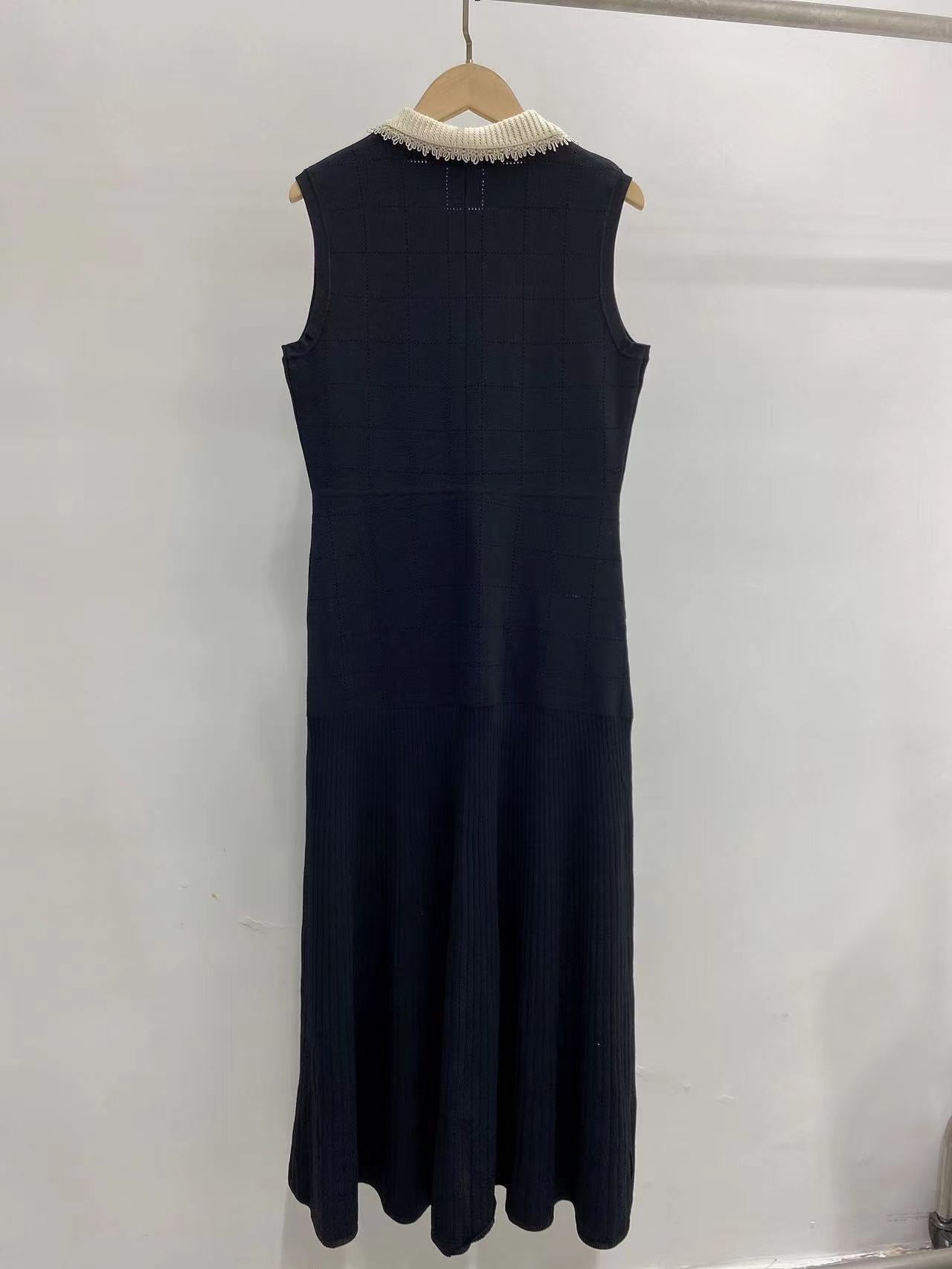SANDROContrast-Collar Midi Dress