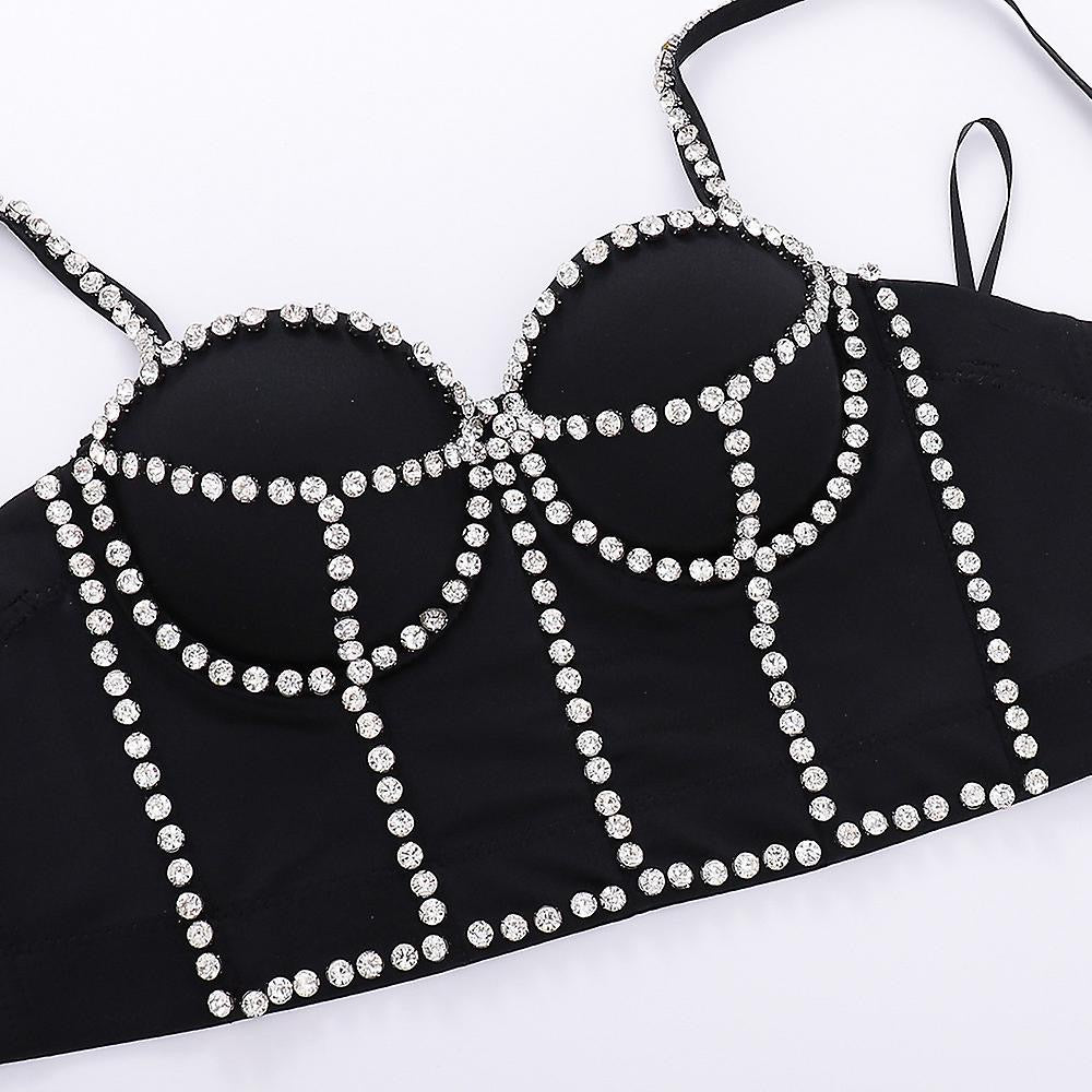 Belli Rhinestone Diamond Corset Black