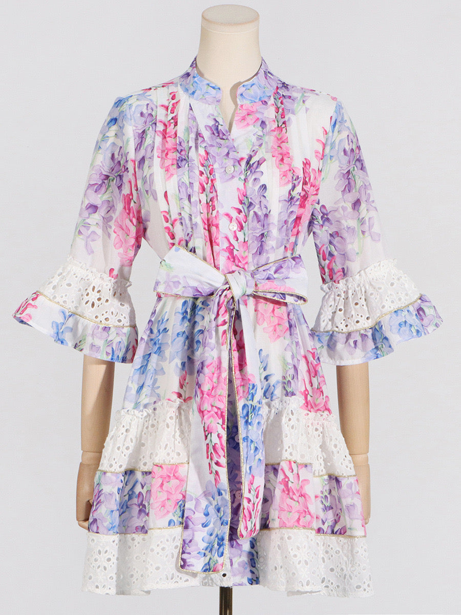 Kimora Floral Belted Mini Dress