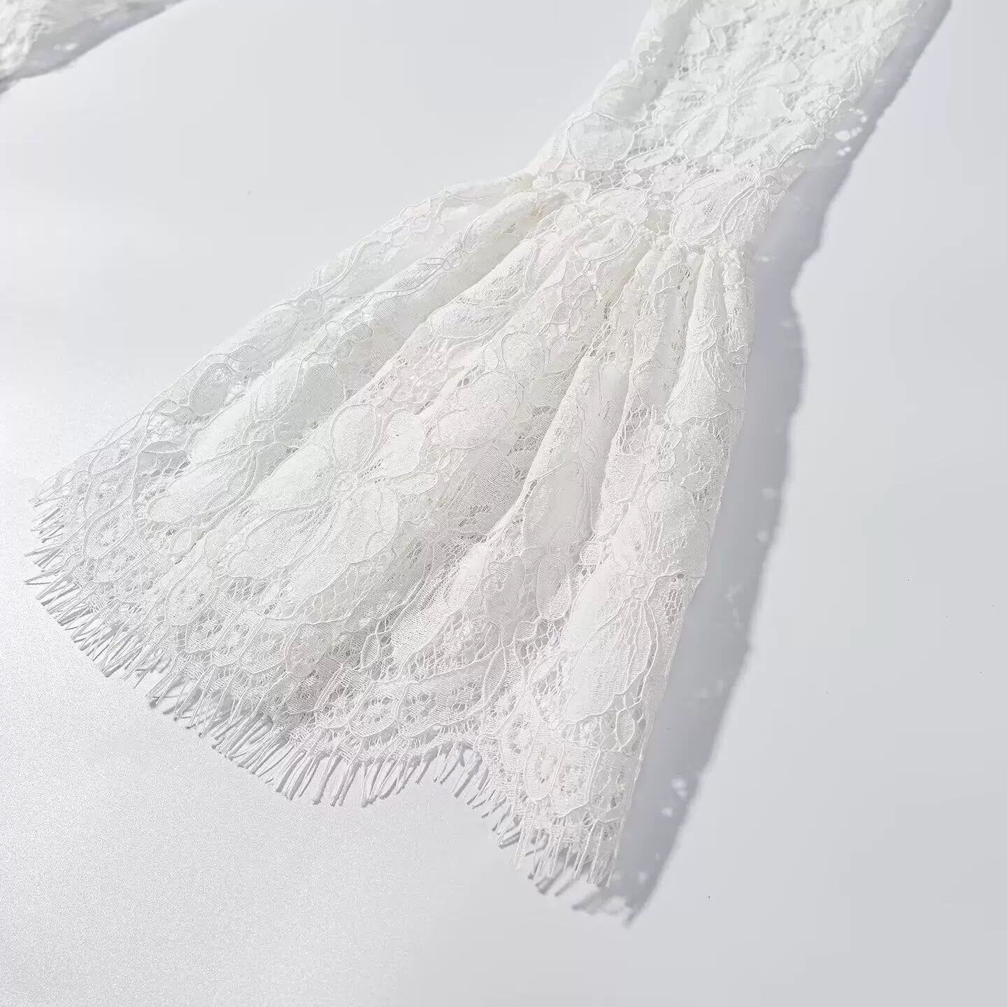 Fidji full Lace dress -white