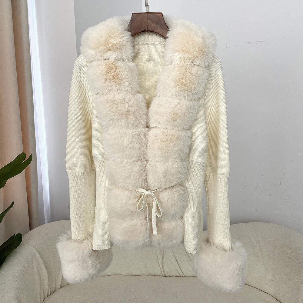 fox fur sweater women's knitwear