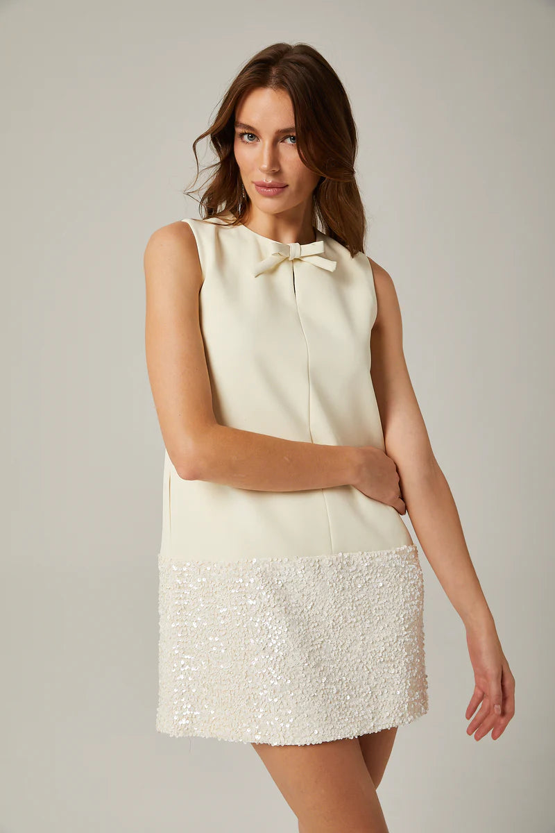 Aïda Mini robe à paillettes sans manches