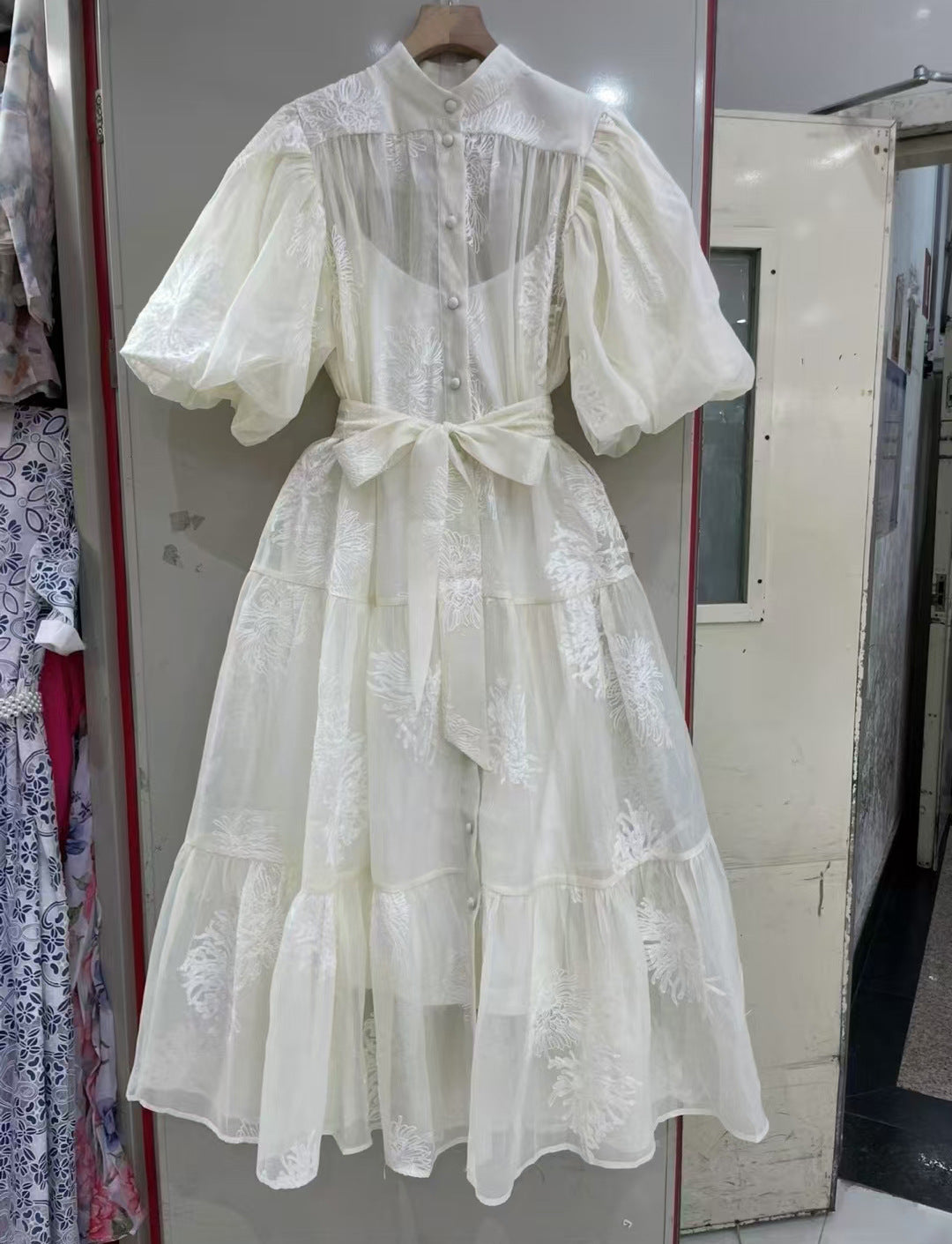 Retro Embroidered Flowers Loose dress