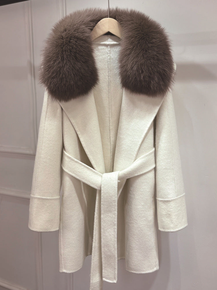 Cuff wool coat