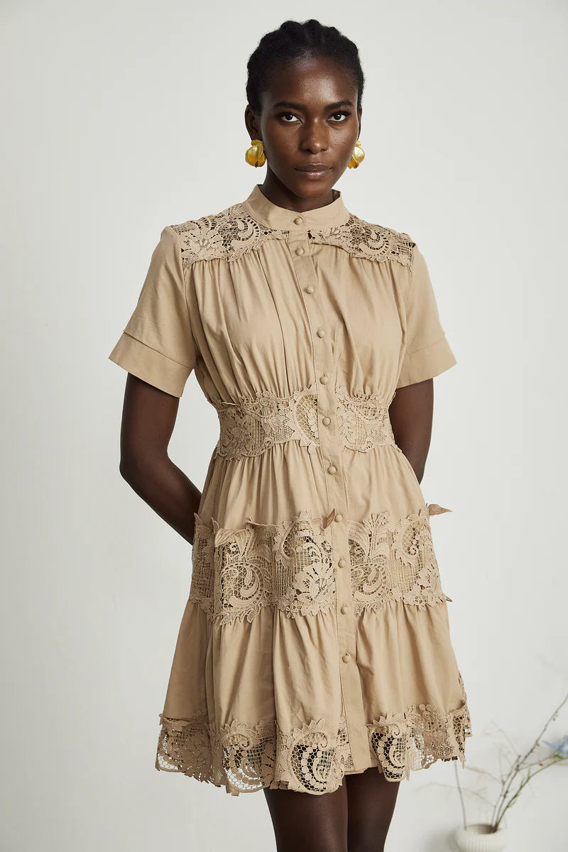 Elinor Lace-Detail Cut-Out Robe