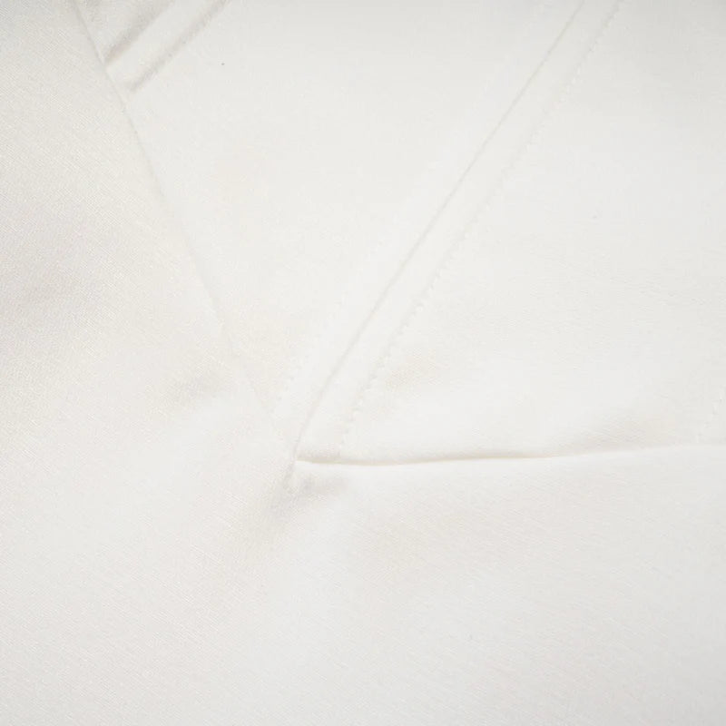 Elva White Bowknot Mini Robe évasée