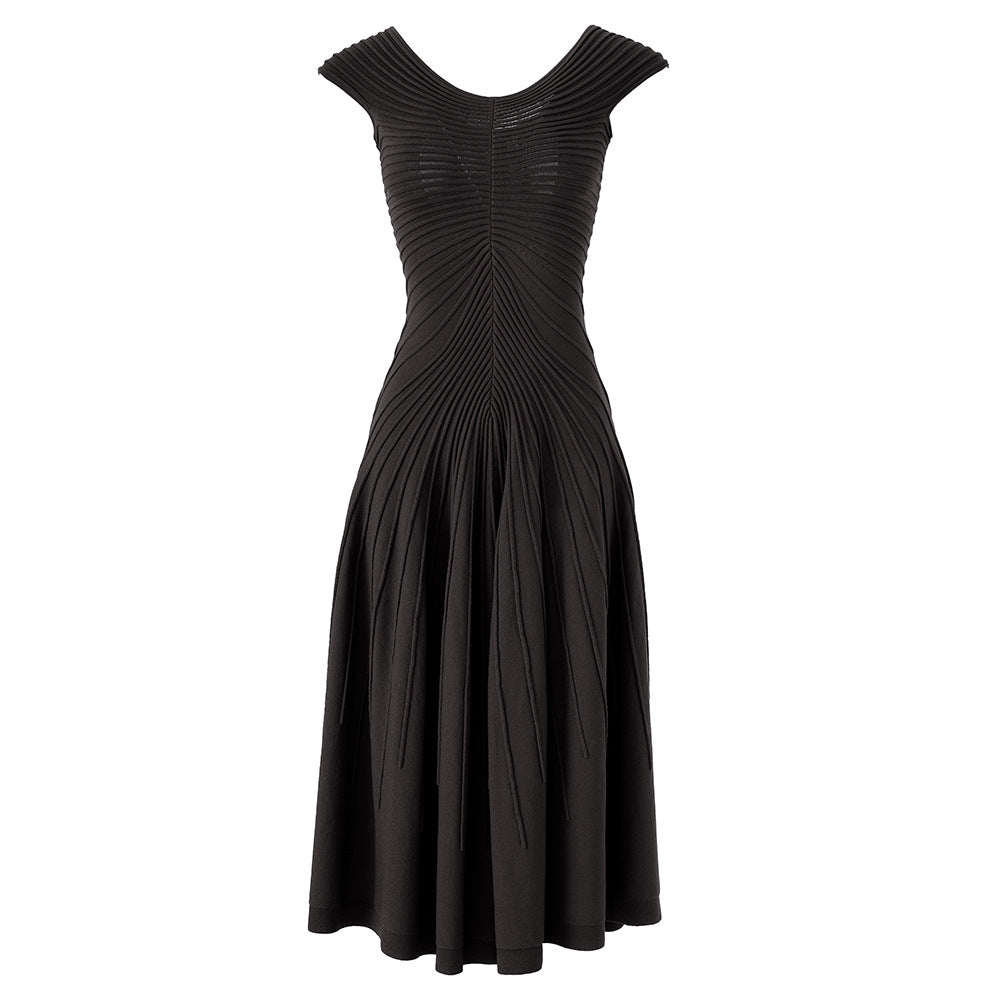 Waist Slimming  A-Line Skirt  dress- Long