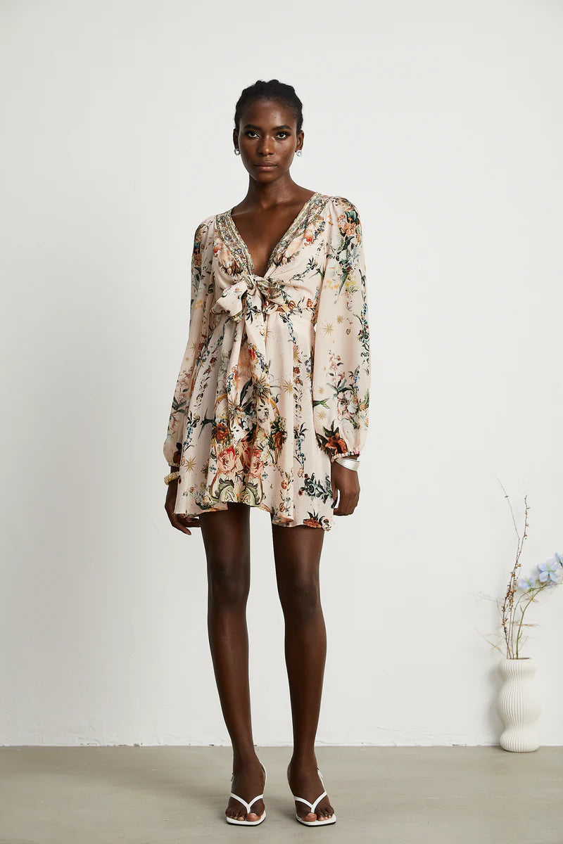 Emilia short wrap tie dress