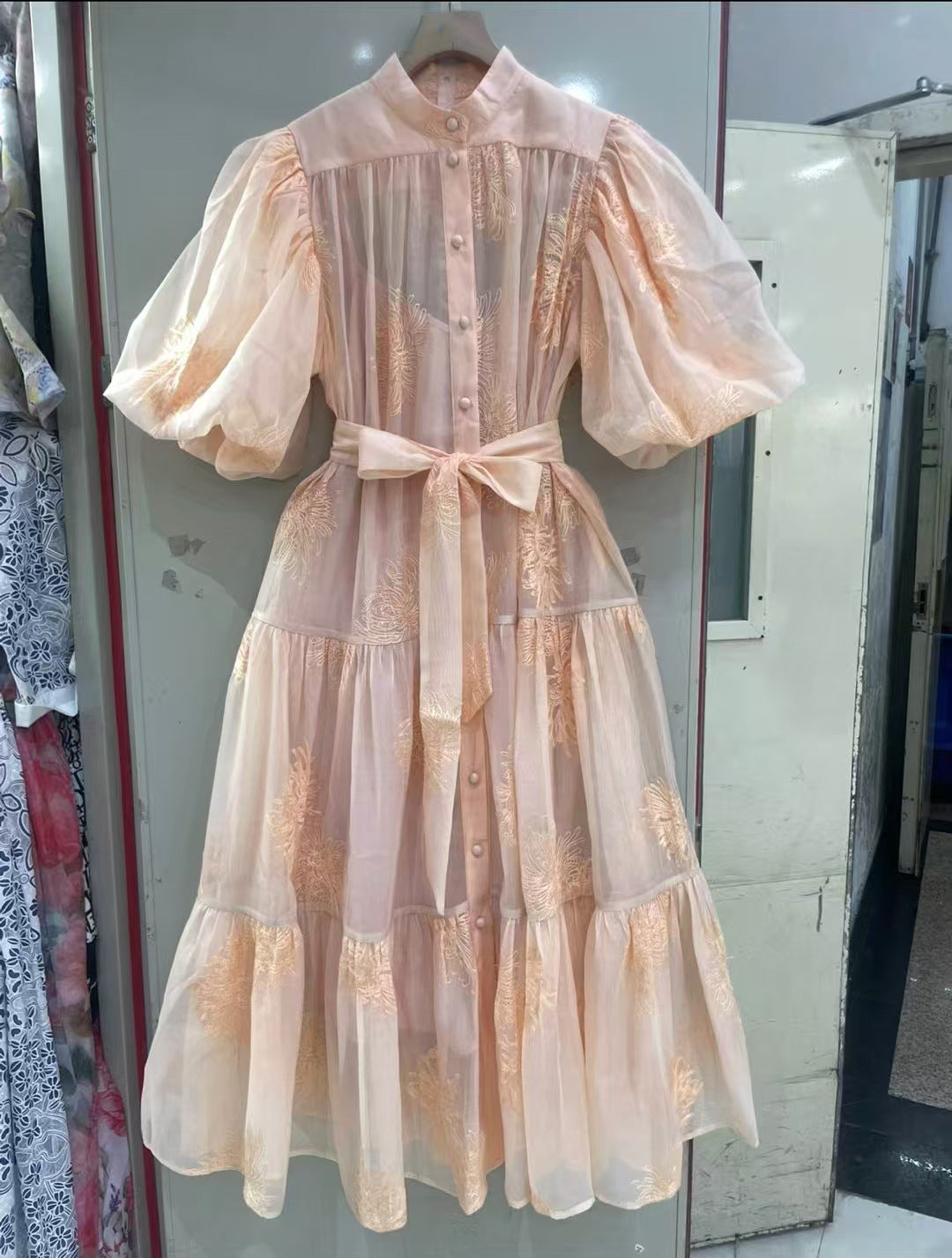 Retro Embroidered Flowers Loose dress