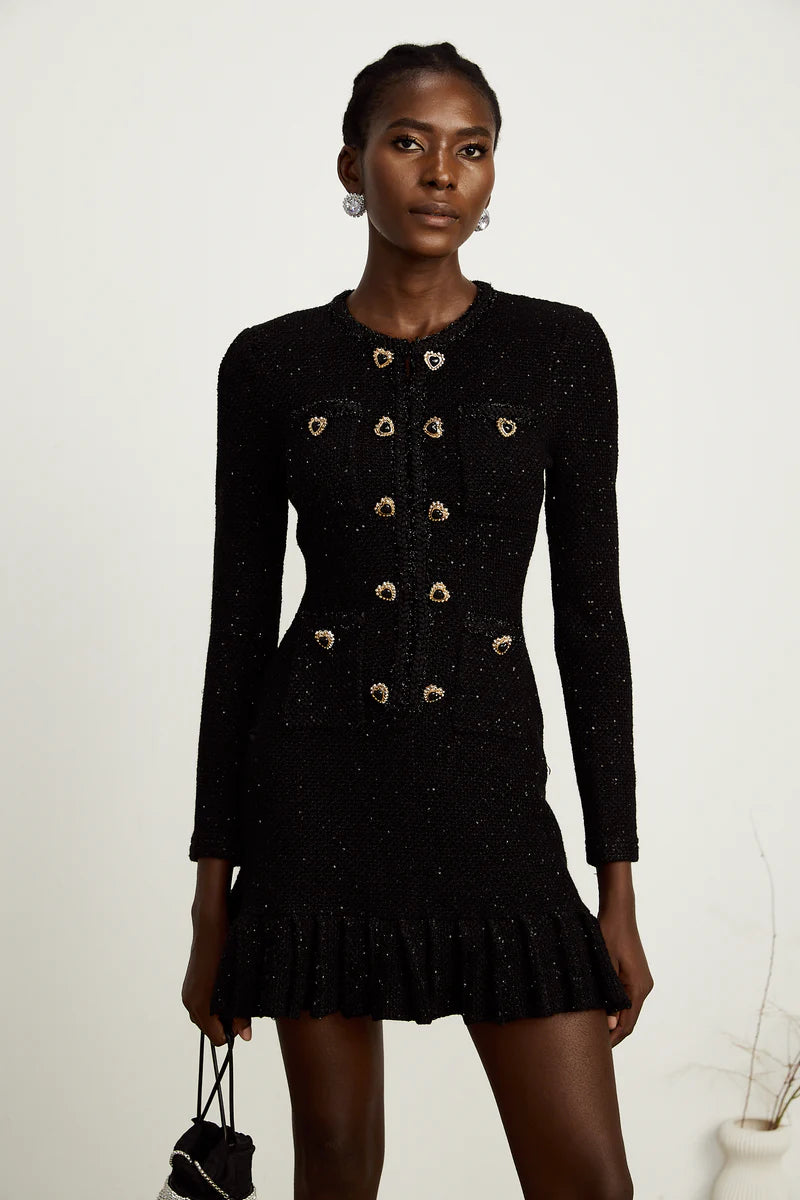 Éliane Mini-robe ornée de paillettes