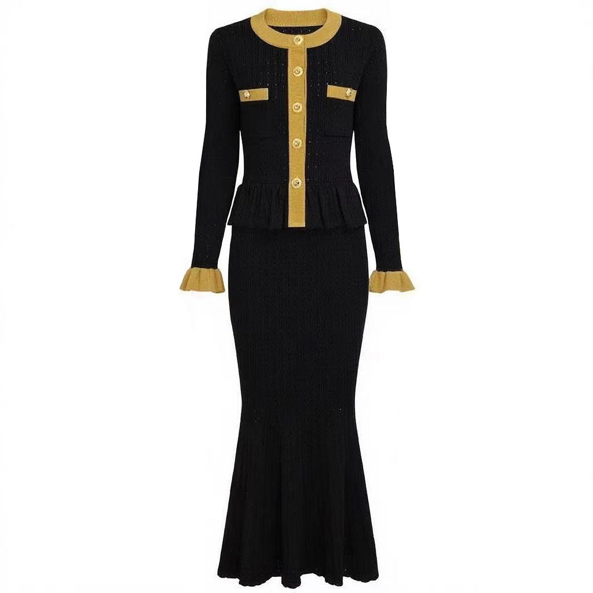 crew neck mermaid  dress