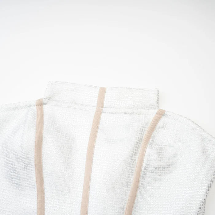Danica silver bandage mini dress
