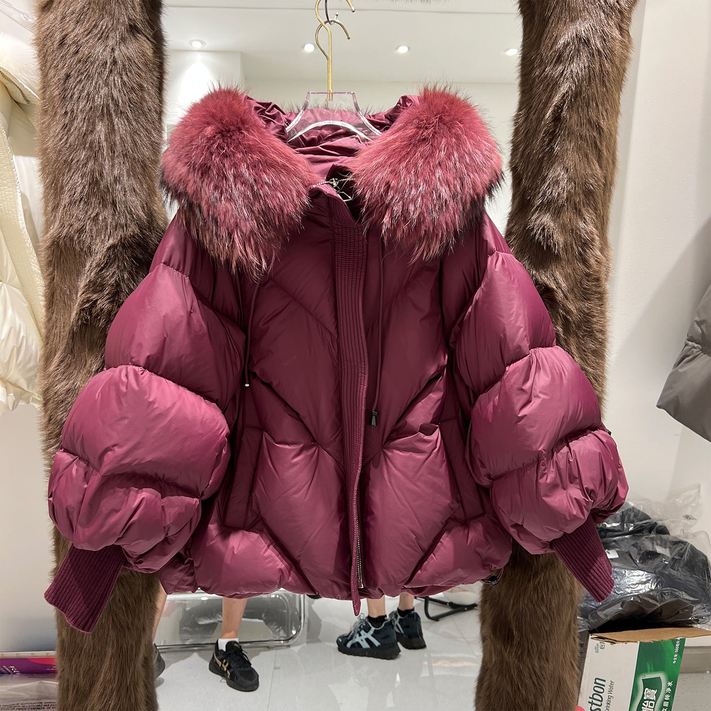 Loose thickened fashion duck down jacket