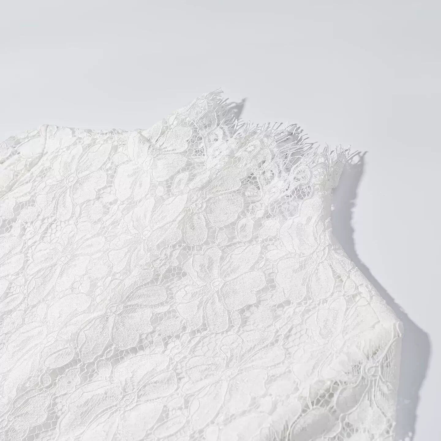 Fidji full Lace dress -white