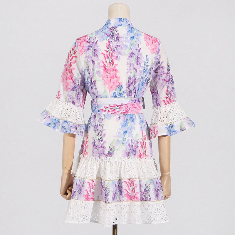 Kimora Floral Belted Mini Dress