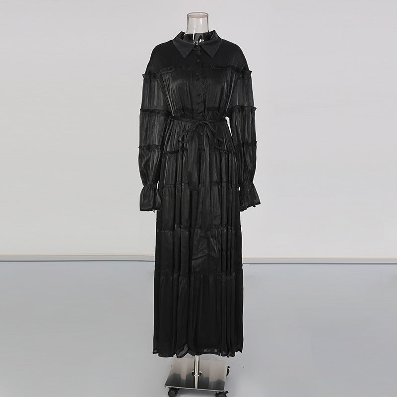 Tiered Shirt Maxi Dress