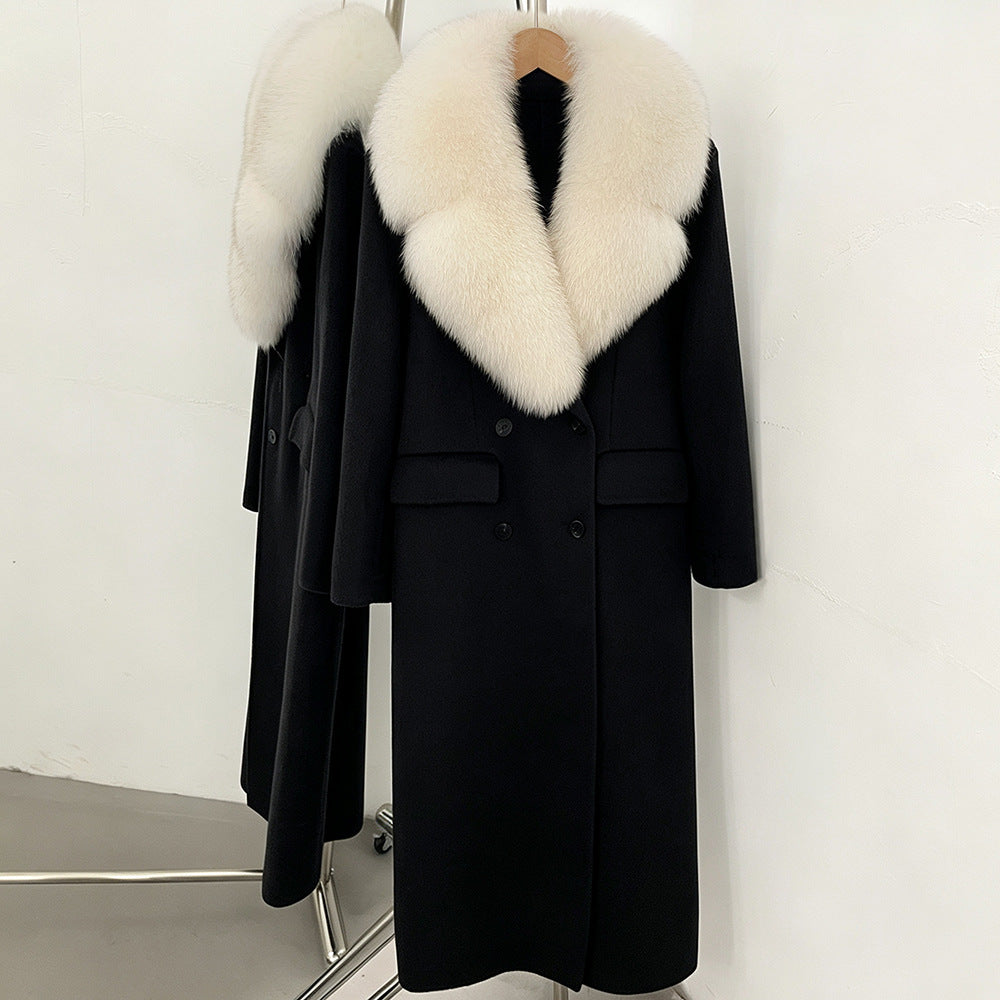 Detachable Fox Fur Collar Coat