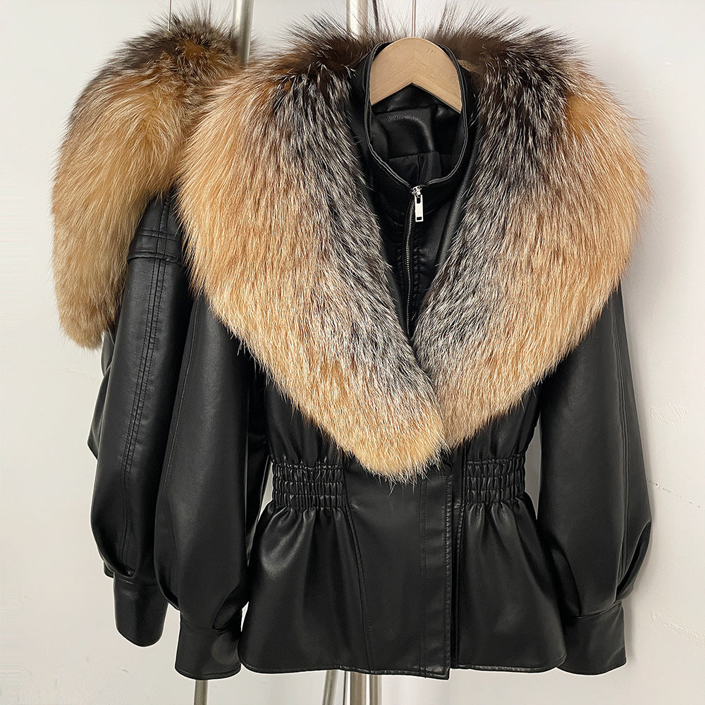 Jacket Winter  with  Fox Fur Collar