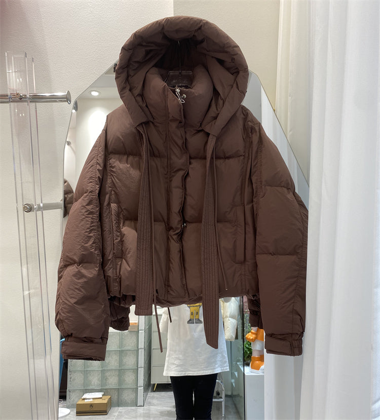 Short Hooded   Duck Down Jacket