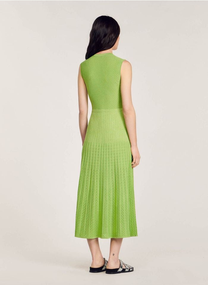 SANDRO lurex sleeveless maxi dress