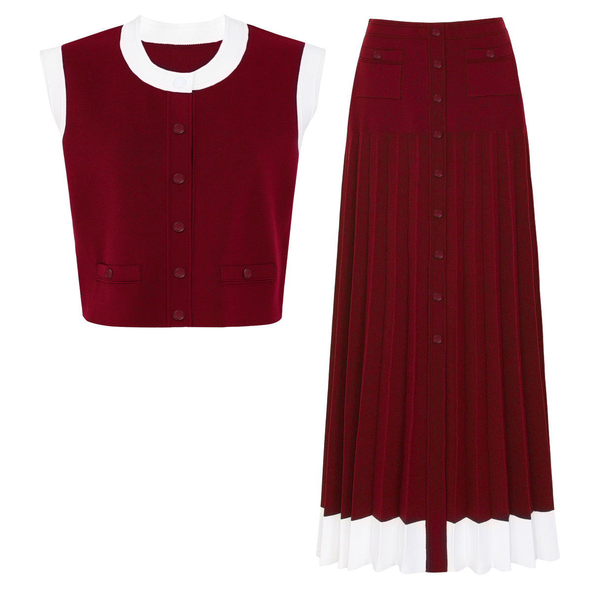 Fashionable  Knit Sleeveless set