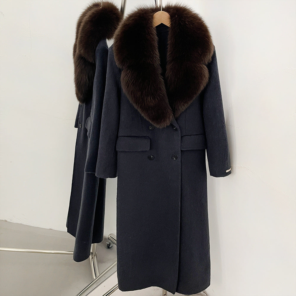 Detachable Fox Fur Collar Coat