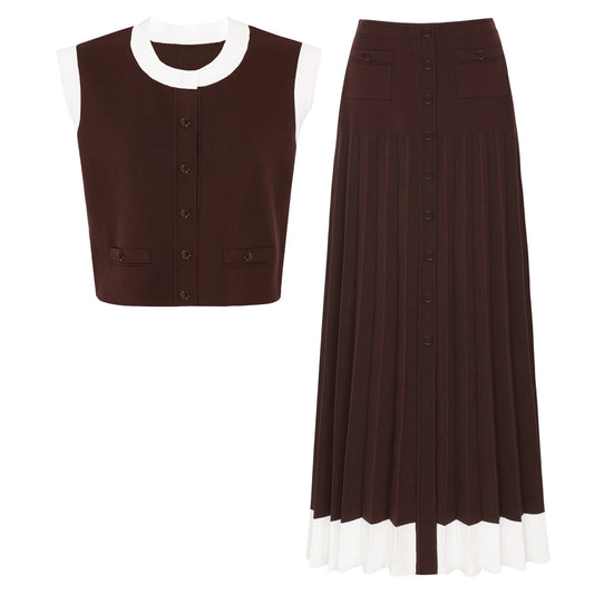 Fashionable  Knit Sleeveless set