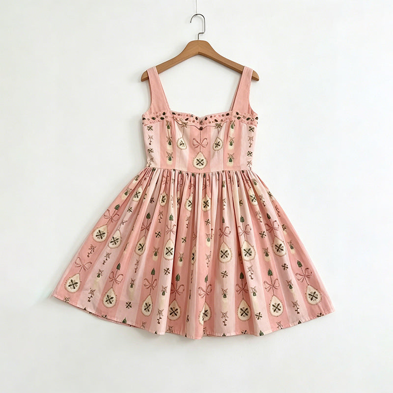 Pink Bow Cottage Dress
