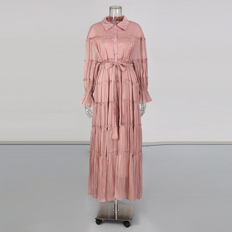 Tiered Shirt Maxi Dress