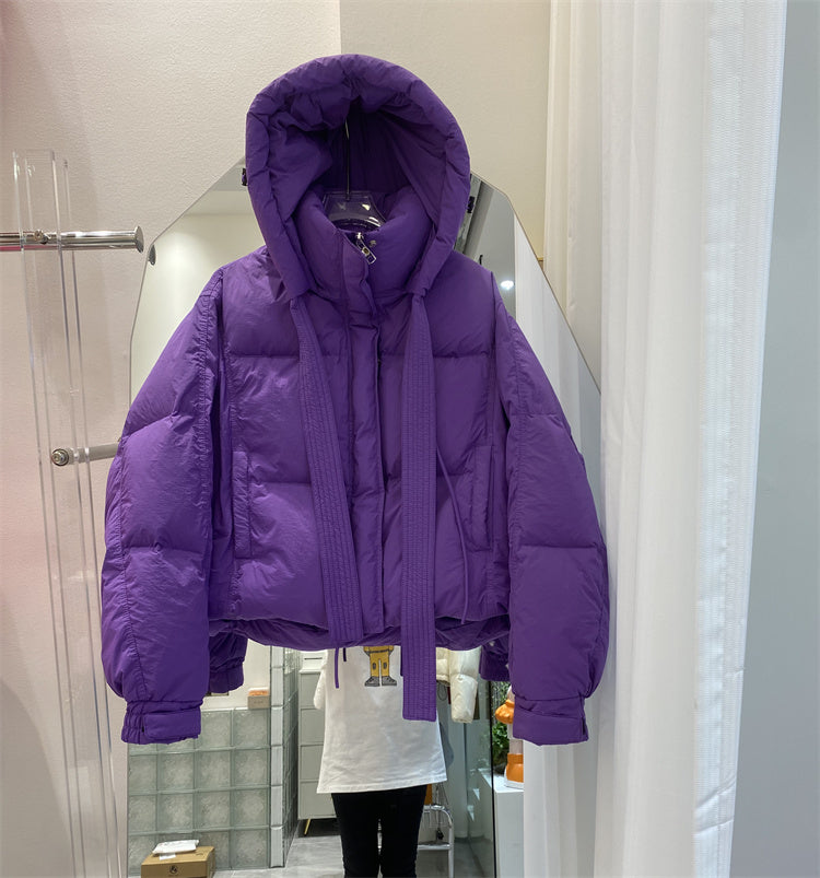 Short Hooded   Duck Down Jacket