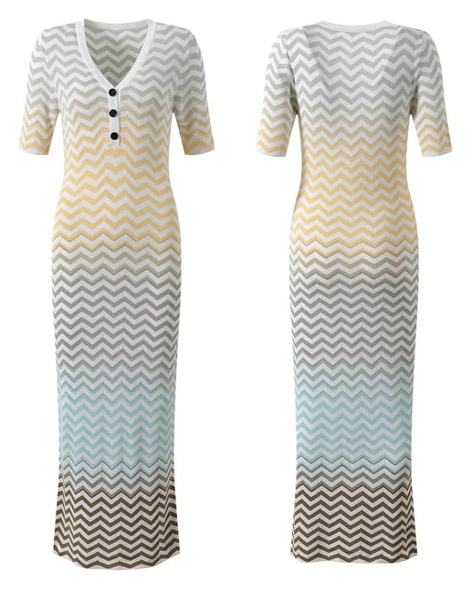 Short sleeve Stripe Dress