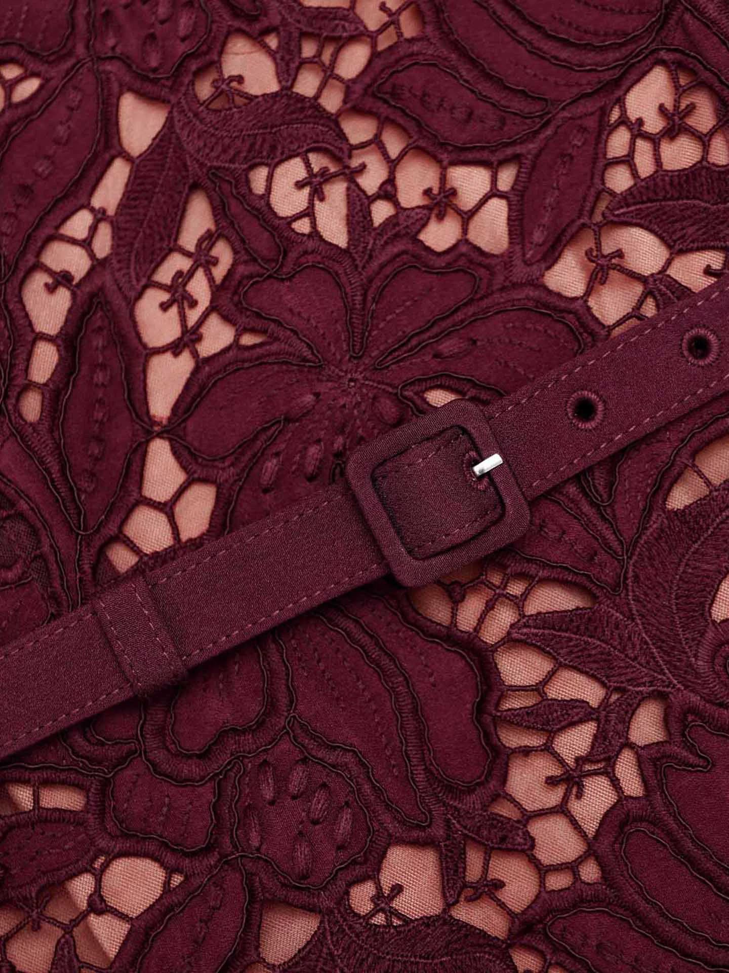 Palma Royal Burgundy Lace Dress