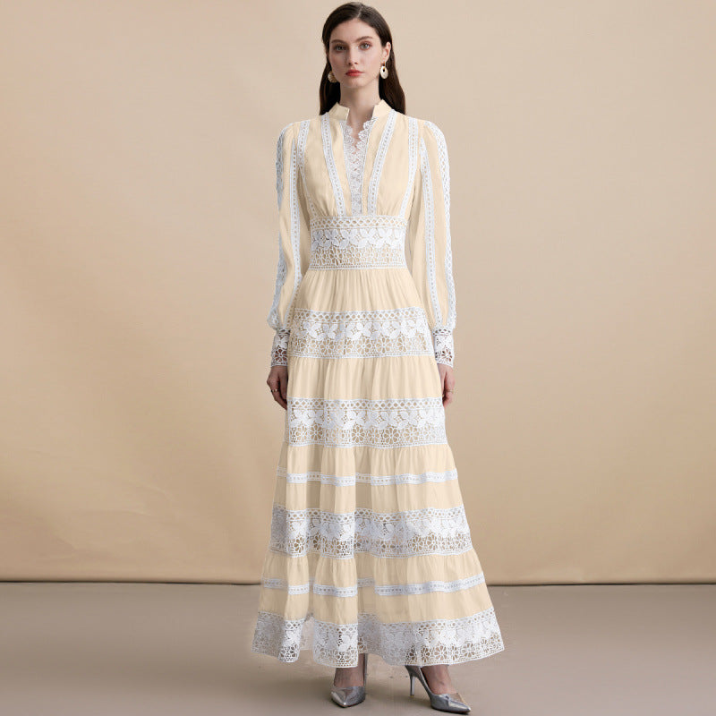 Lantern Sleeves Slim  Dress