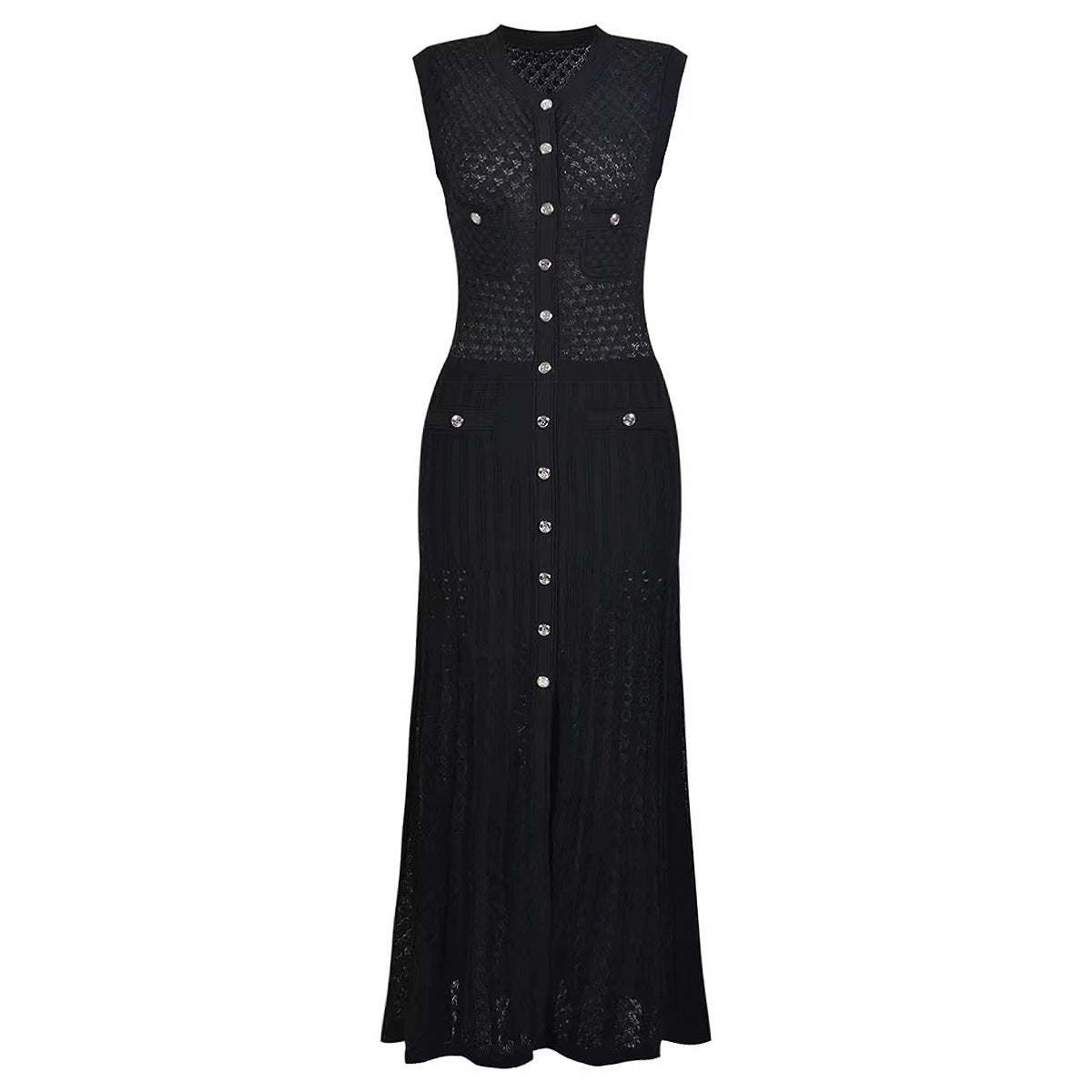 Palma  lurex sleeveless maxi dress