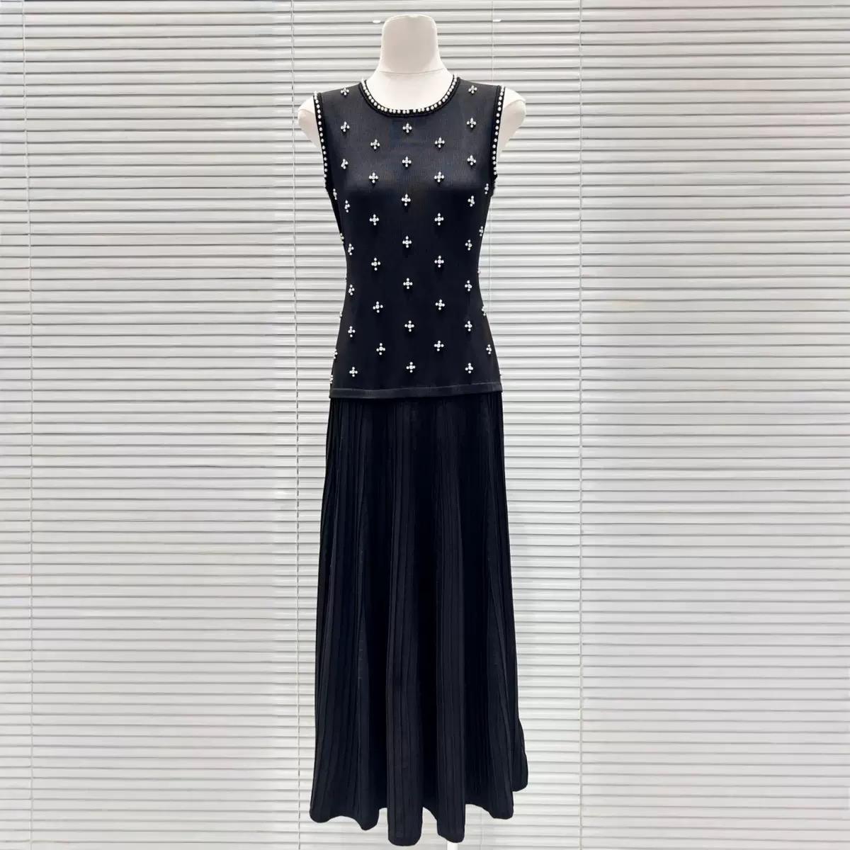 Vest Long Dress Slim-Fit Dress