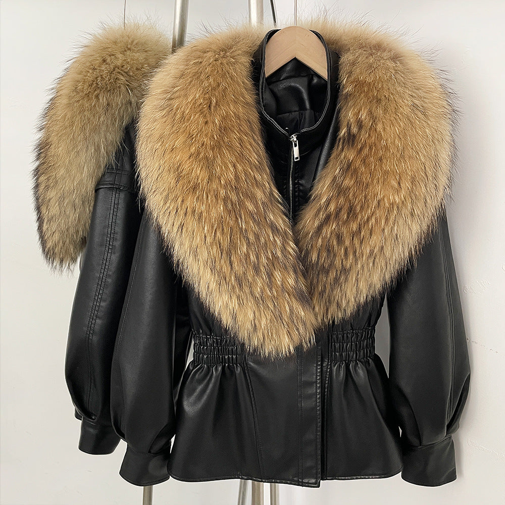 Jacket Winter  with  Fox Fur Collar