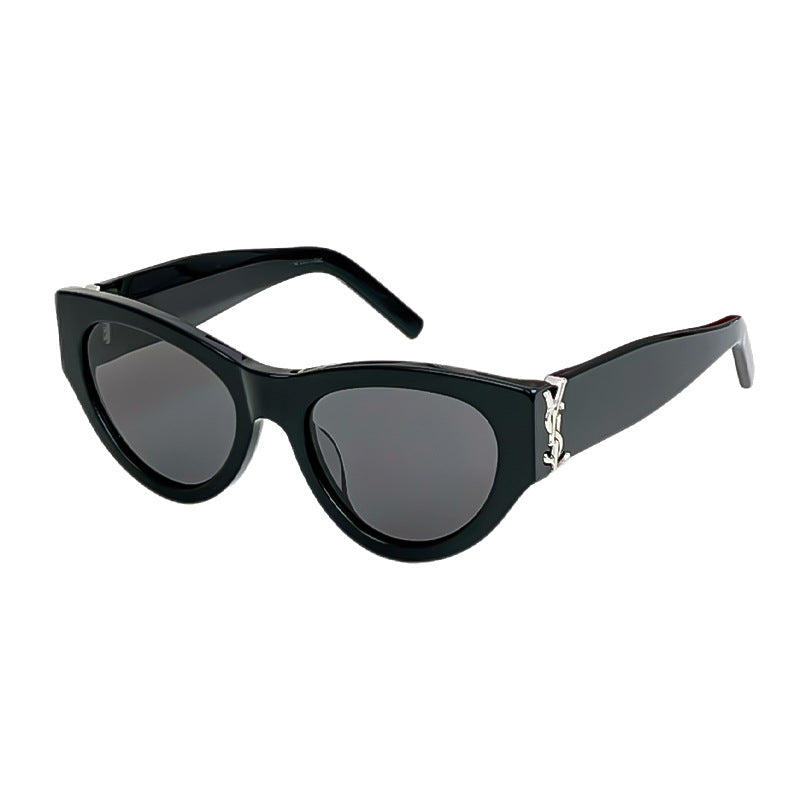Retro Grooved Acetate Sunglasses