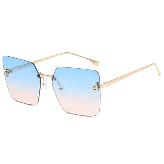 Diamond-encrusted Letter F Women's Sunglasses