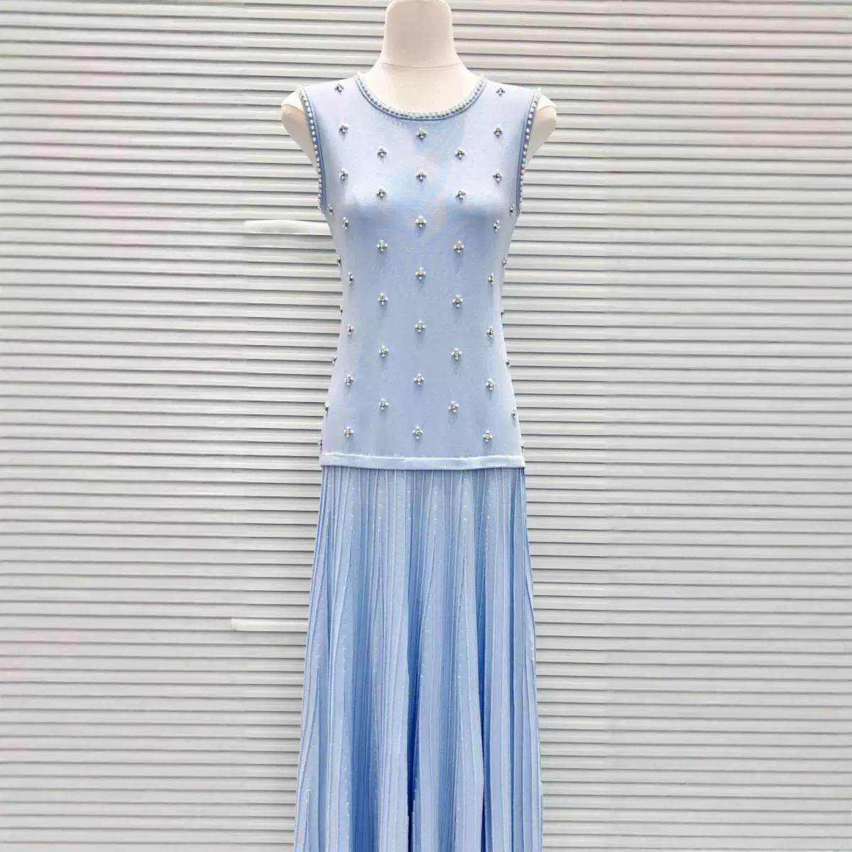 Vest Long Dress Slim-Fit Dress