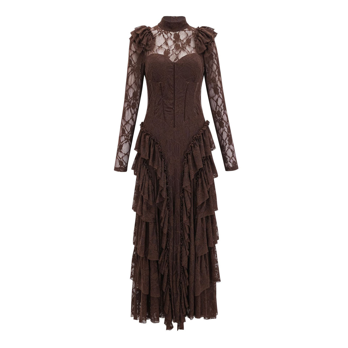 Waist-cinching design fishtail dress