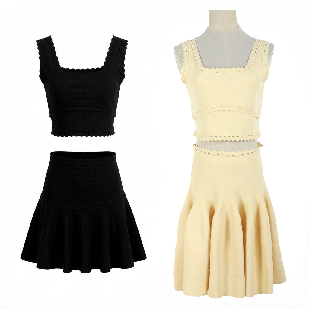 Hollow Camisole Matching set