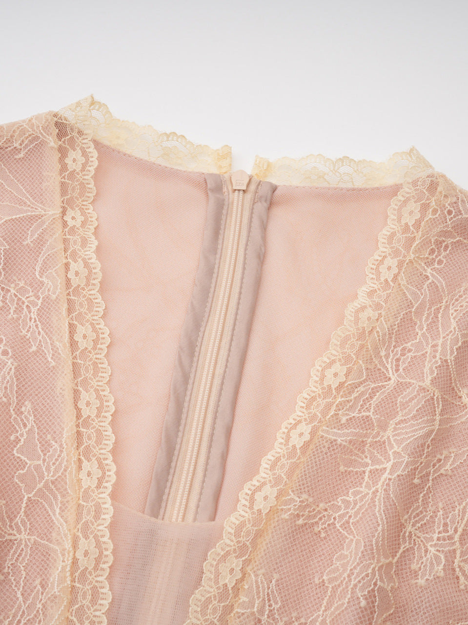 Vanilla Ruffle Lace Dress